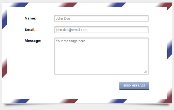CSS3 contact form preview