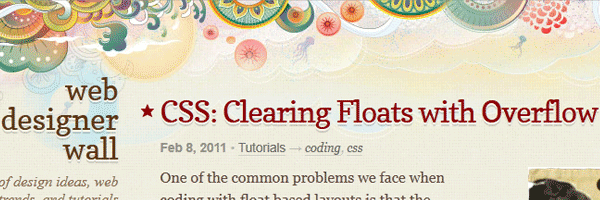 CSS clearing floats with overflow