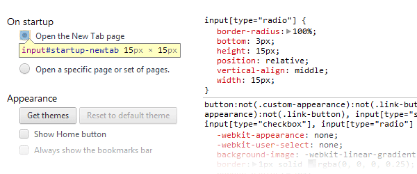 Chrome's form elements example