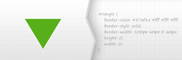 CSS green border triangle