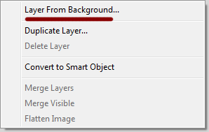Create a layer from background in Photoshop