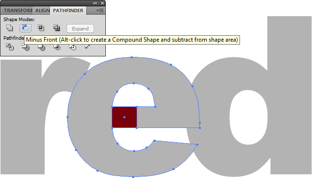 Create a compound shape and substract from shape area