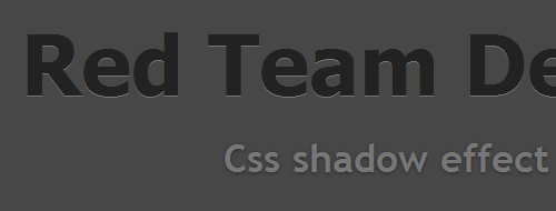 Text shadow effects made with CSS text-shadow