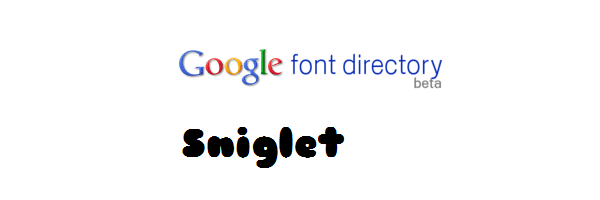 Sniglet custom font