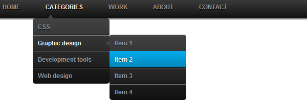 CSS3 multi level dropdown