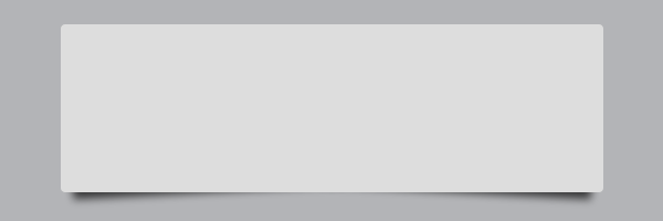 CSS drop shadow effect applied on a gray rectangle