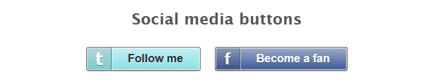 Social media buttons using entities