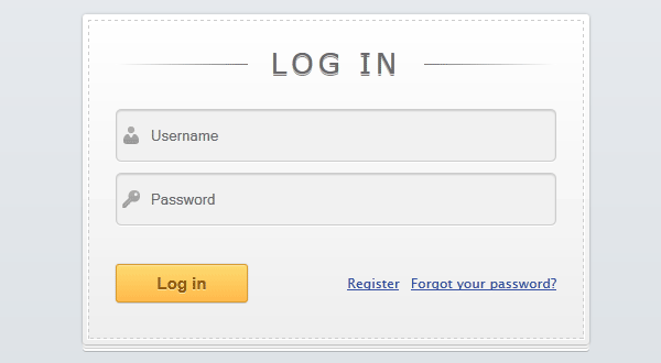 Slick login form with HTML5 & CSS3