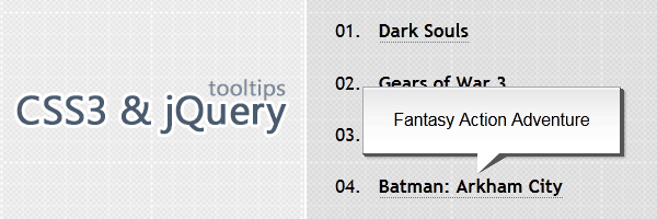 CSS3 and jQuery tooltips