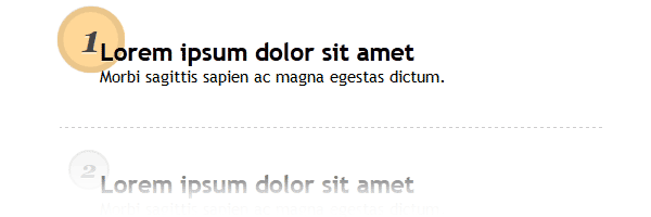 Circle shaped numbers for HTML ordered list