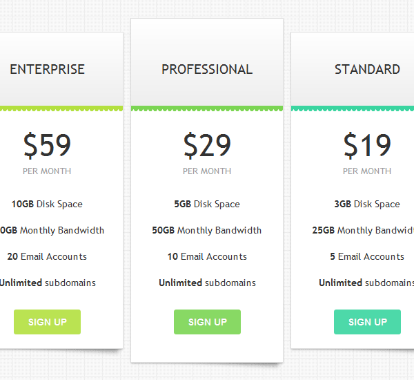 Pricing plan final result