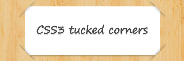 CSS tucked corners with a pattern as background