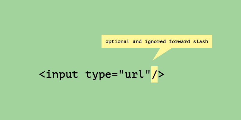 An URL input as an HTML void element
