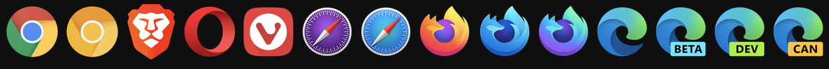 Modern browsers icons