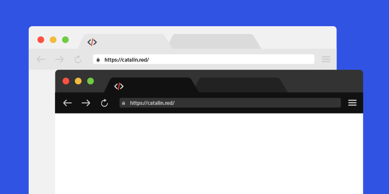 A website with SVG favicon for both light and dark themes